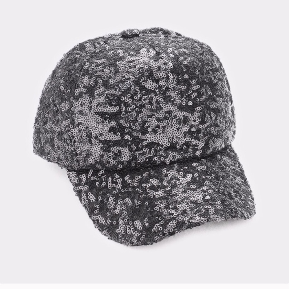 Dark Gray Sequins Cap - image 1